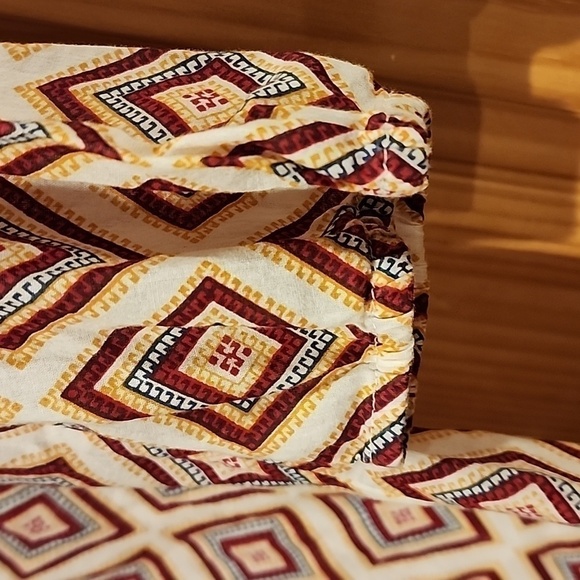 Lucky Brand light weight cotton top medium 3/4 sleeve diamond print - Picture 4 of 5